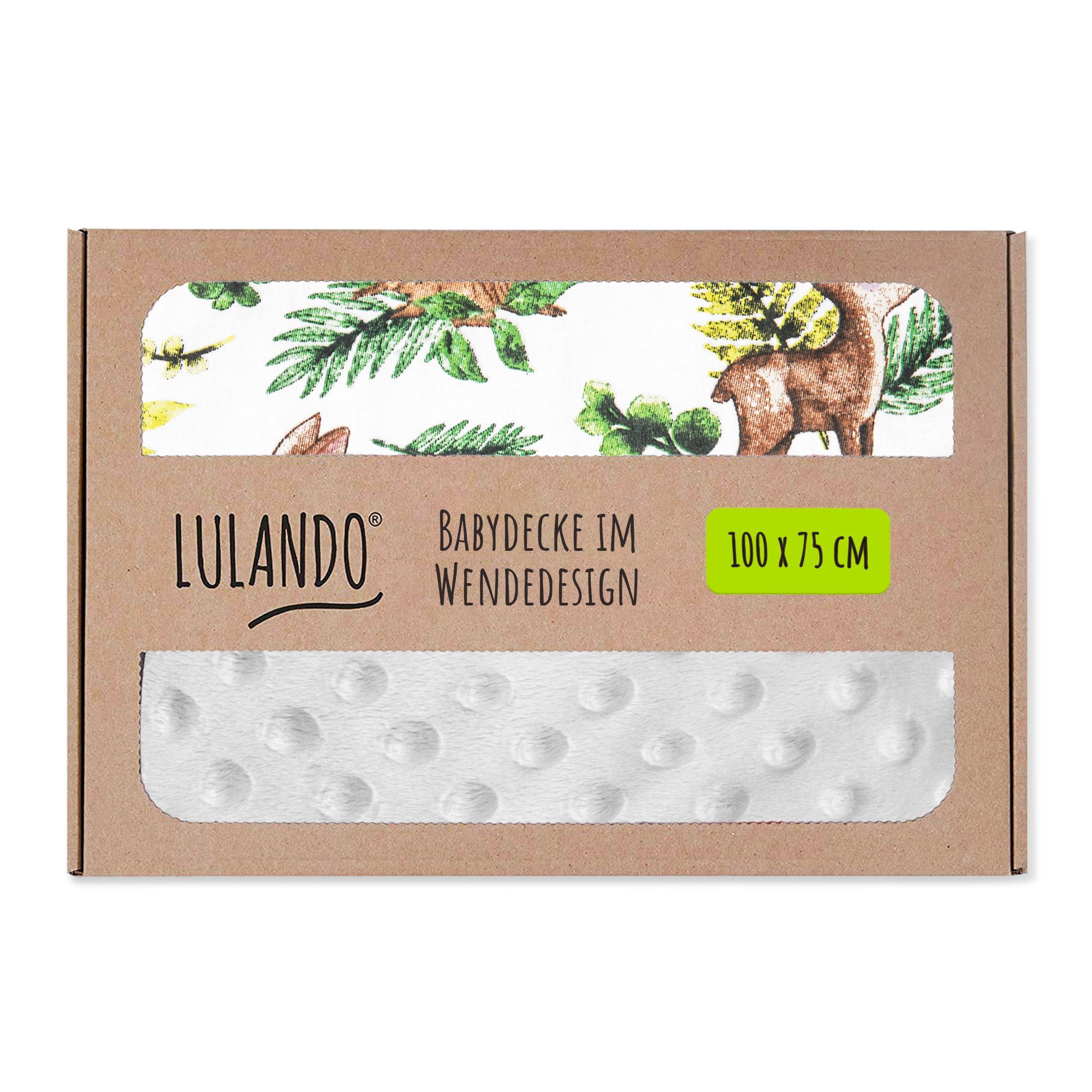 Babydecke LULANDO 100x75 cm flauschige Kuscheldecke für Neugeborene, Lulando, antiallergisch, pflegeleicht, 100% Baumwolle