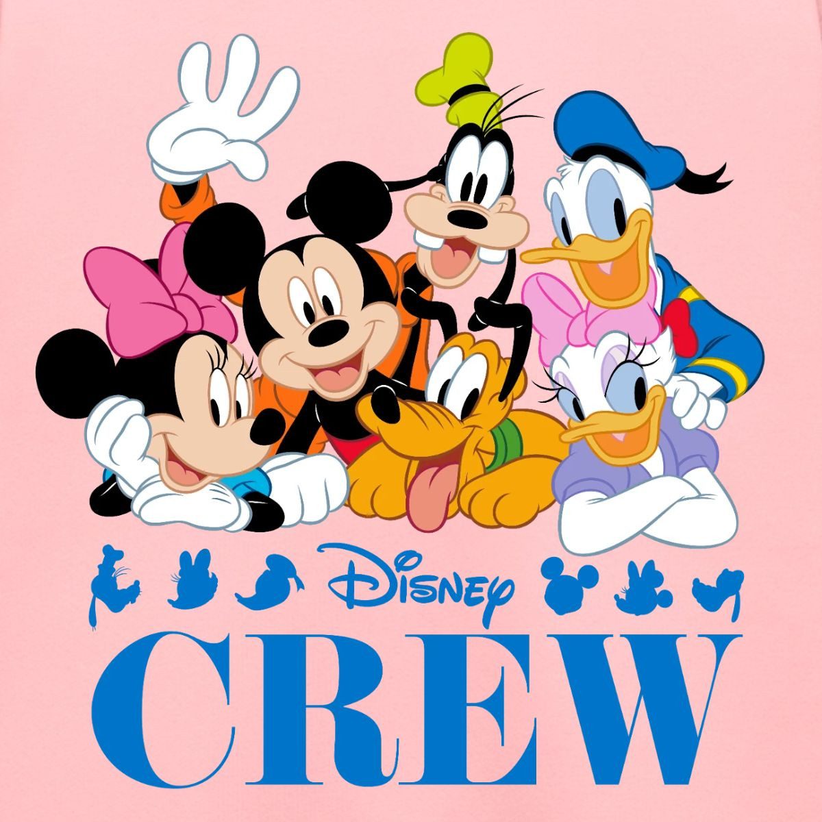 Spreadshirt Sweatshirt Mickey & Minnie Pluto Goofy Daisy Donald Crew Kinder Premium Pullover (1-tlg)