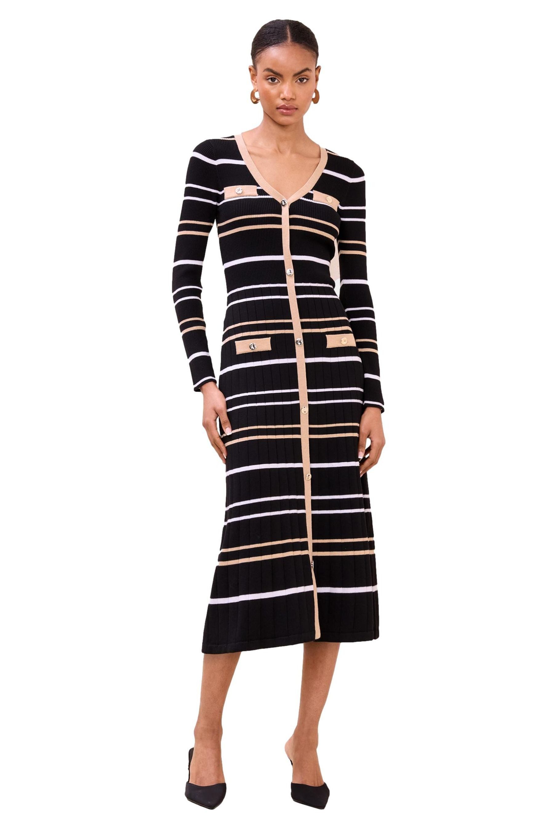 Midikleid Lipsy Strickkleid mit V-Ausschnitt