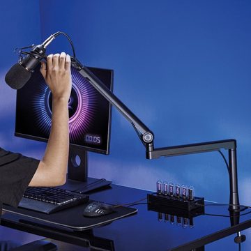 ROLINE Professioneller Studio-Mikrofonarm aus Aluminium Laptop-Ständer
