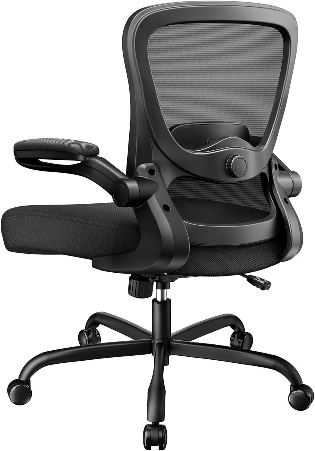Marsail Bürostuhl Ergonomischer – Schreibtischstuhl Mesh mit 3D-verstellbaren Armlehnen (4-fach verstellbarer Lendenwirbelstütze, Mesh-Rückenlehne), Höhenverstellung, Wippfunktion, Drehstuhl bis 136 kg