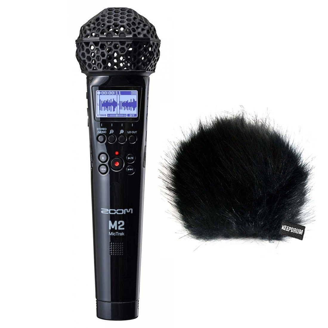 Zoom M2 MicTrak 2-Kanal Audio Recorder mit Windschutz Digitales Aufnahmegerät