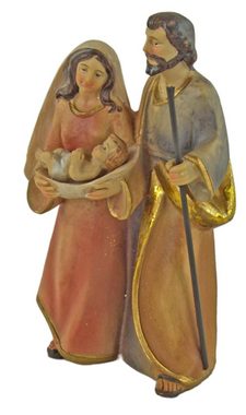 Krippenursel Krippenfigur Krippenfiguren Heilige Familie, 2er Set, ca. 12 cm, K 240 (2 St., 2-tlg), handbemalte Krippenfiguren