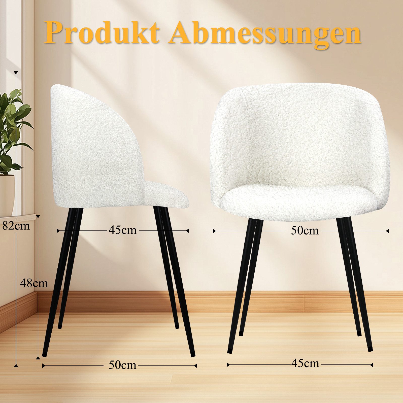 HOMELUX Polsterstuhl Esszimmerstuhl 2/4 Set, Küchenstuhl mit Armlehnen & Me günstig online kaufen