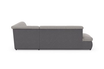 DOMO collection Ecksofa Moric L-Form, wahlweise mit Bettfunktion und Armlehnenverstellung, auch in Cord