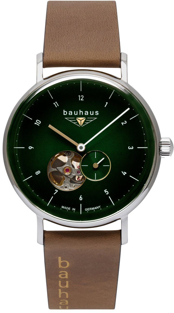 bauhaus Automatikuhr Bauhaus Edition, Open Heart 2166-4, Armbanduhr, Herrenuhr, offene Unruh, Made in Germany
