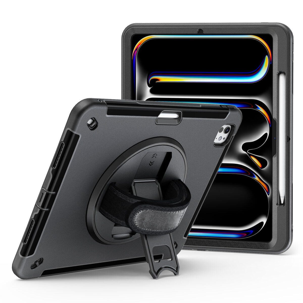 4smarts Smartphone-Hülle Rugged Case Grip für Apple iPad Pro 13' (M4, 2024)