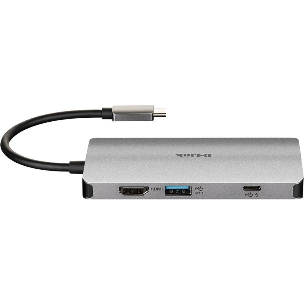 D-Link Laptop-Dockingstation 8‑In‑1 USB‑C Hub mit HDMI/Ethernet/Kartenleser/USB‑C DUB-M810