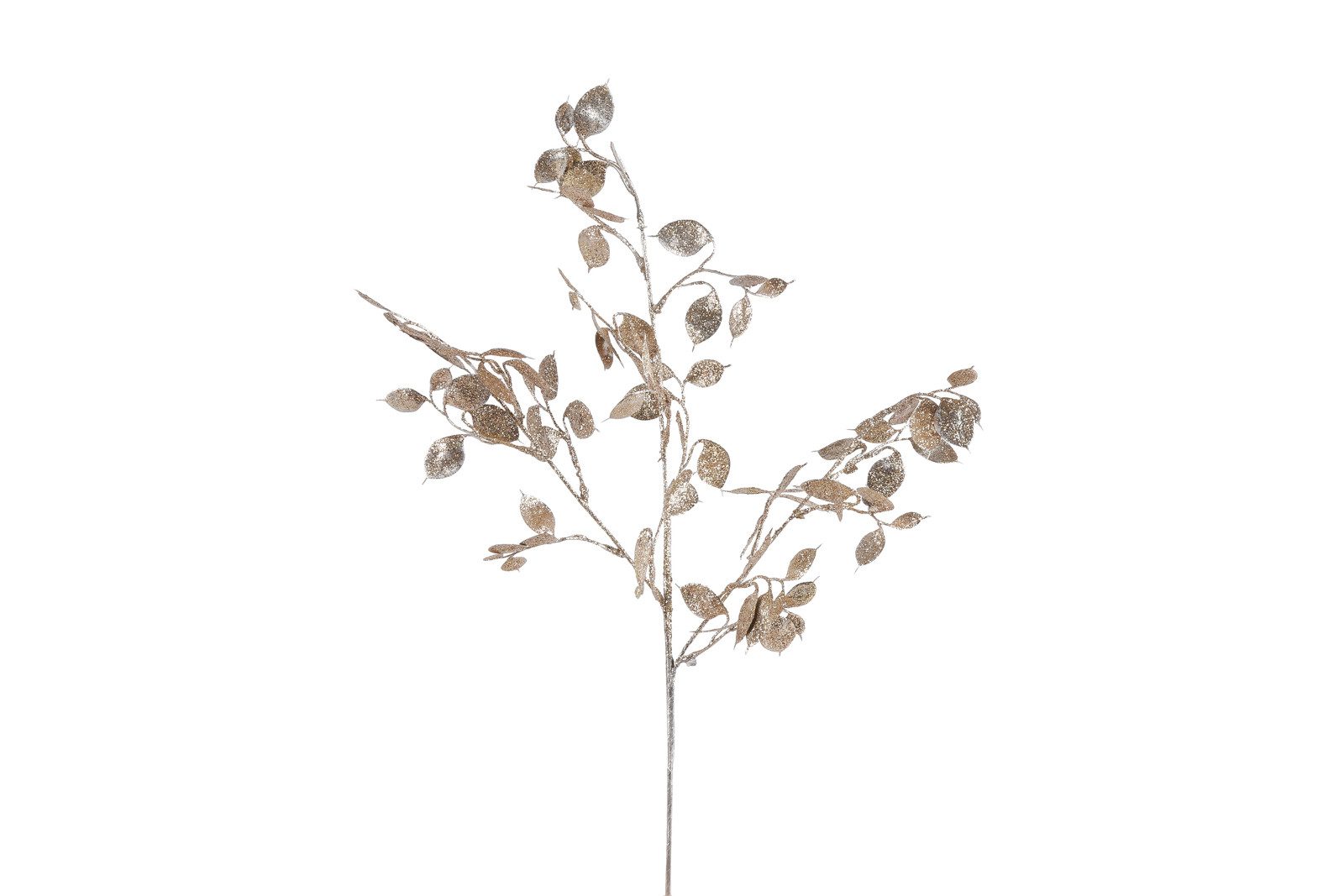 Kunstzweig Dekozweig Lunaria champagne 67cm