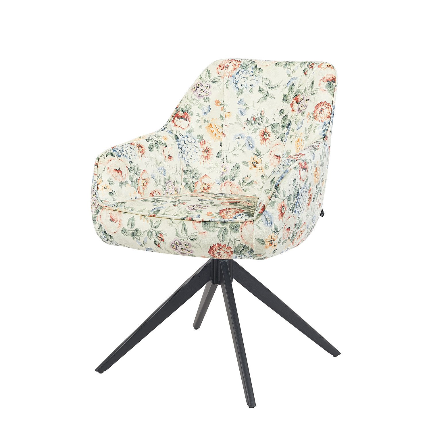 B&D home Polsterstuhl ARVIT (1 St), mit Armlehnen, Taschenfederkern-Sitz, Metallgestell 360° drehbar