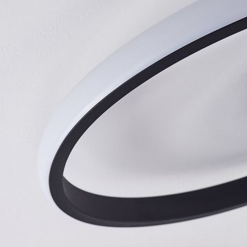 hofstein Deckenleuchte »Fondo« Zimmerlampe aus Metall schwarz und weißen Kunststoff, 3000 Kelvin, über Lichtschalter in 3 Stufen dimmbar, LED 18, max. 2050 Lumen