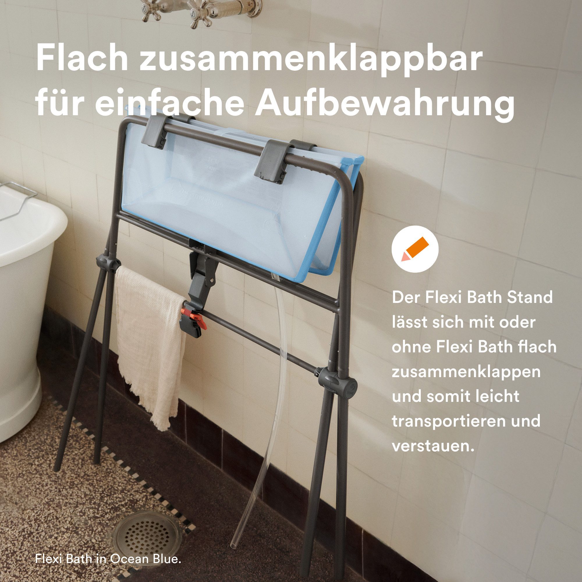 Stokke Babybadewanne Flexi Bath®, Stand und Newborn Support Bundle, (Set) – Bild 5 von 5