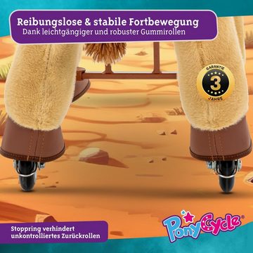 miweba Reitpferd Ponycycle Mister Ed inkl. 3 Jahre Garantie - Handbremse, Small Schaukelpferd - Inline - Pferd - Kinderpony - Kinder - Pony