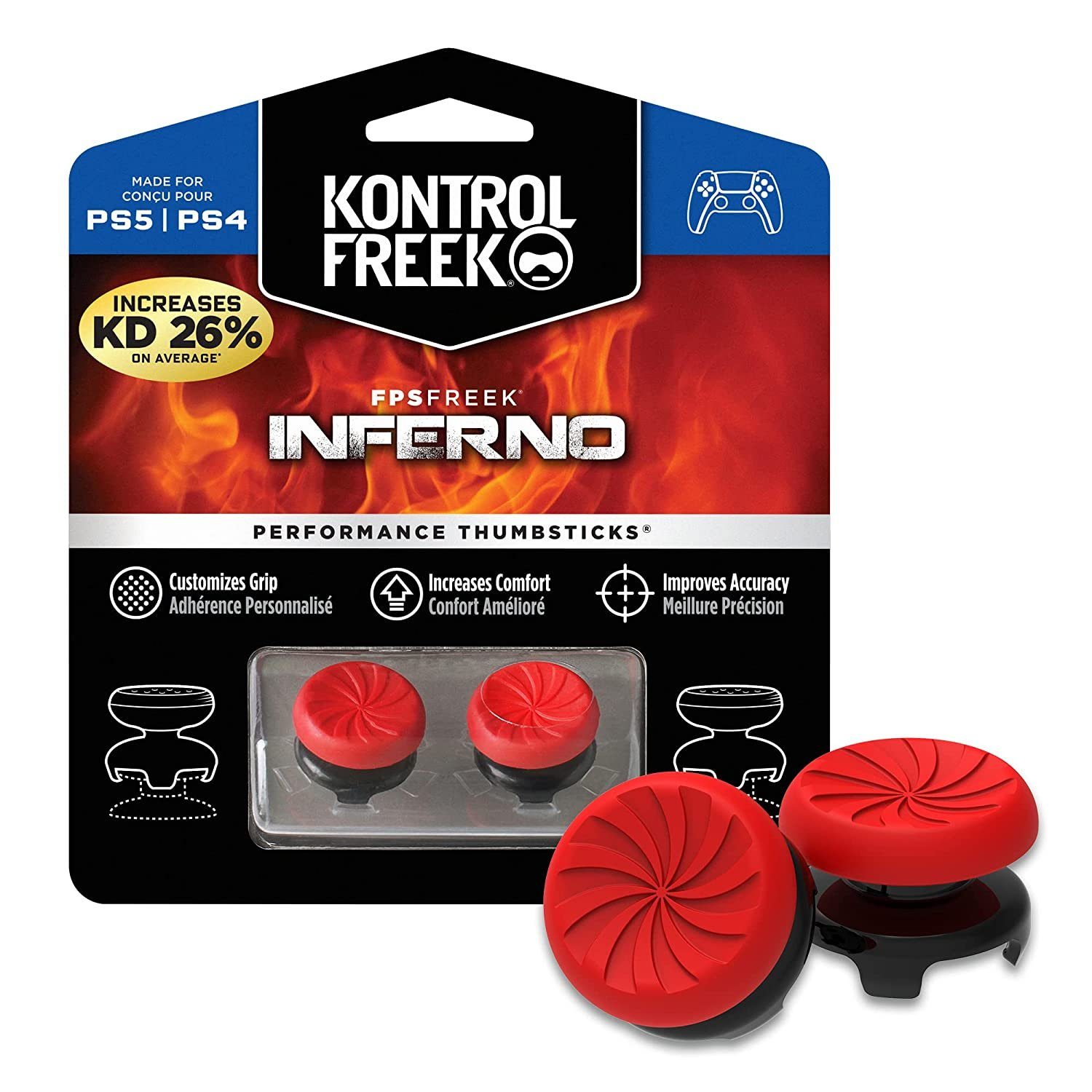 KontrolFreek Tastatur-Tastenkappen KontrolFreek FPS Freek Inferno für PS4 & PS5