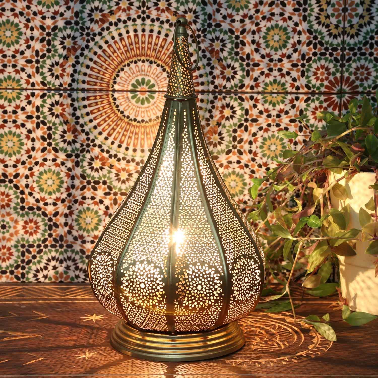 Casa Moro Nachttischlampe Orientalische Tischlampe Monza Gold, marokkanisch günstig online kaufen