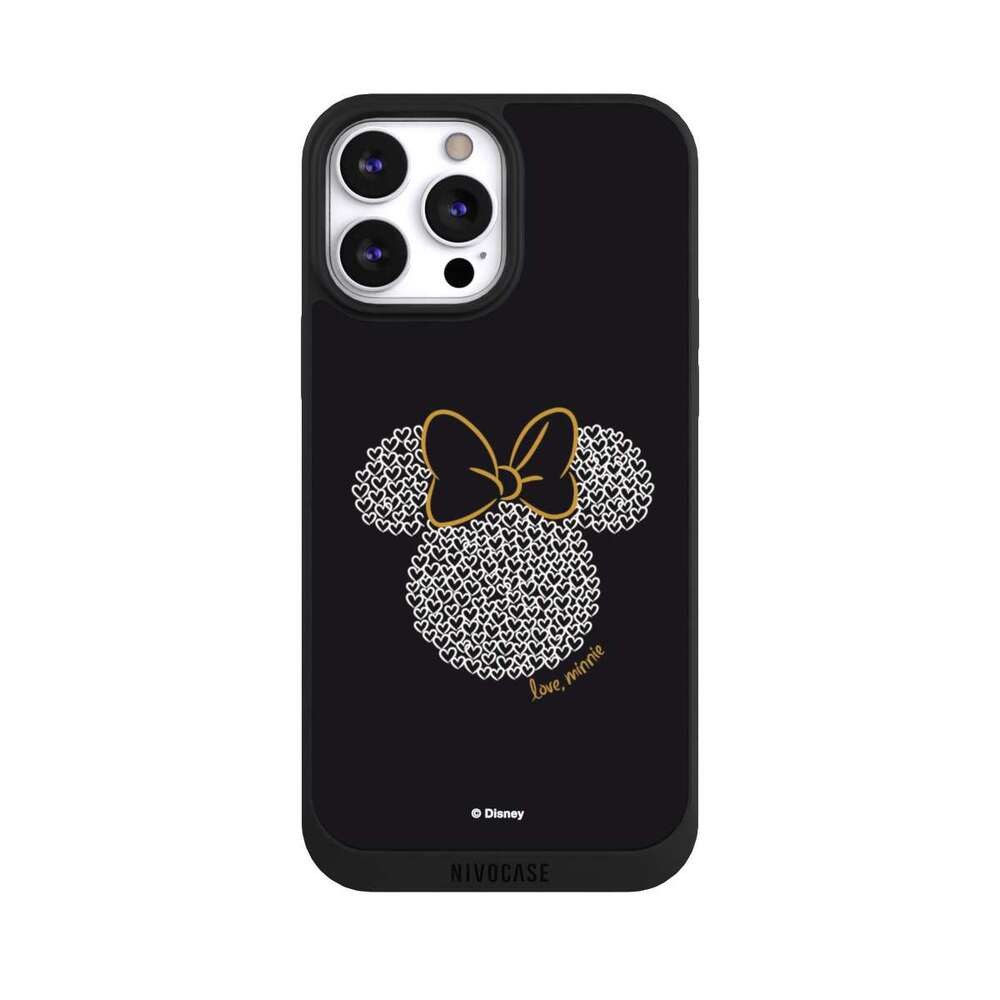 NIVOCASE Handyhülle Minnie Mouse Disney Muster Minnie Black and White, Apple iPhone 13 Pro Max Handyhülle Hülle NIVOpure Case Schwarz