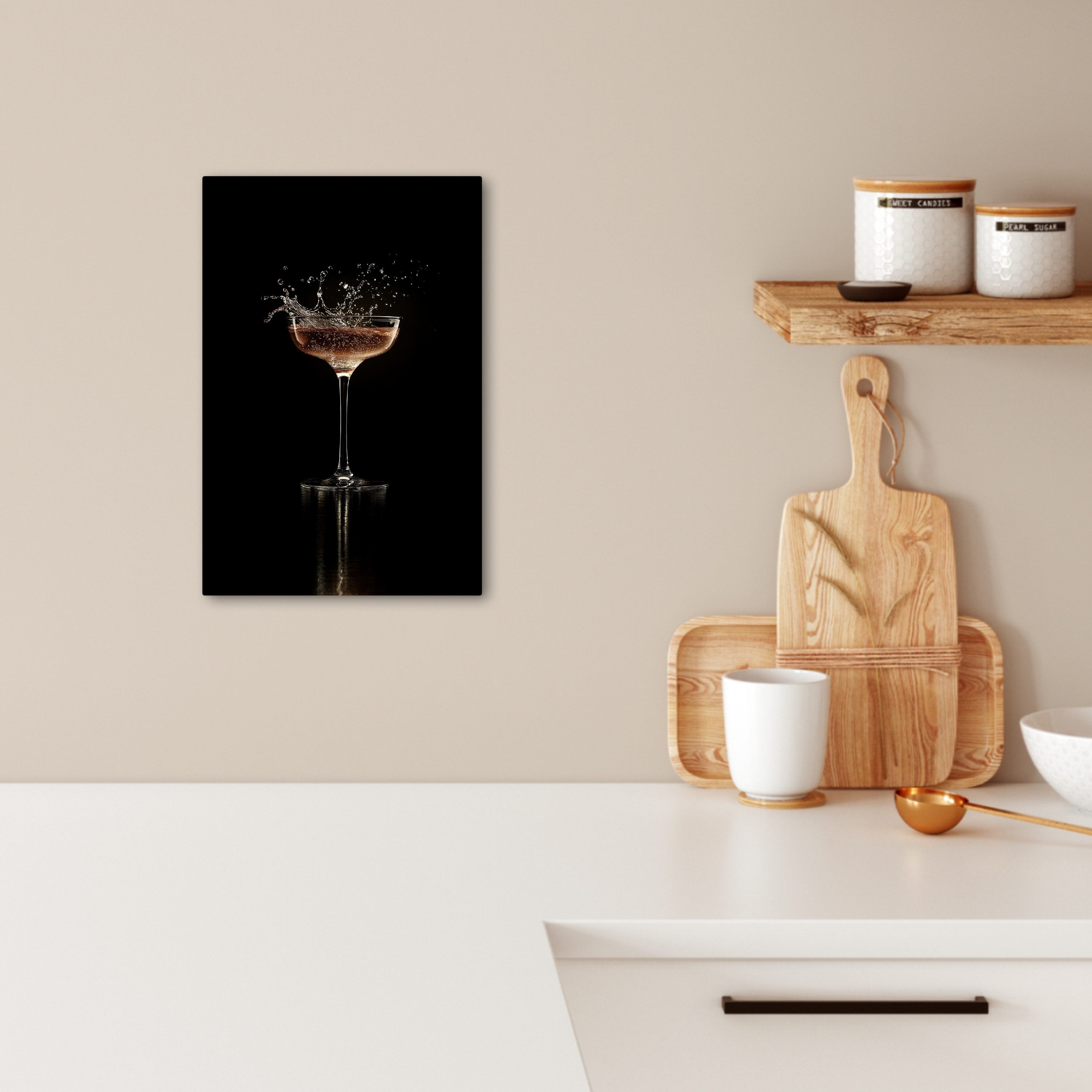 OneMillionCanvasses® Leinwandbild Cocktail - Schwarz - günstig online kaufen
