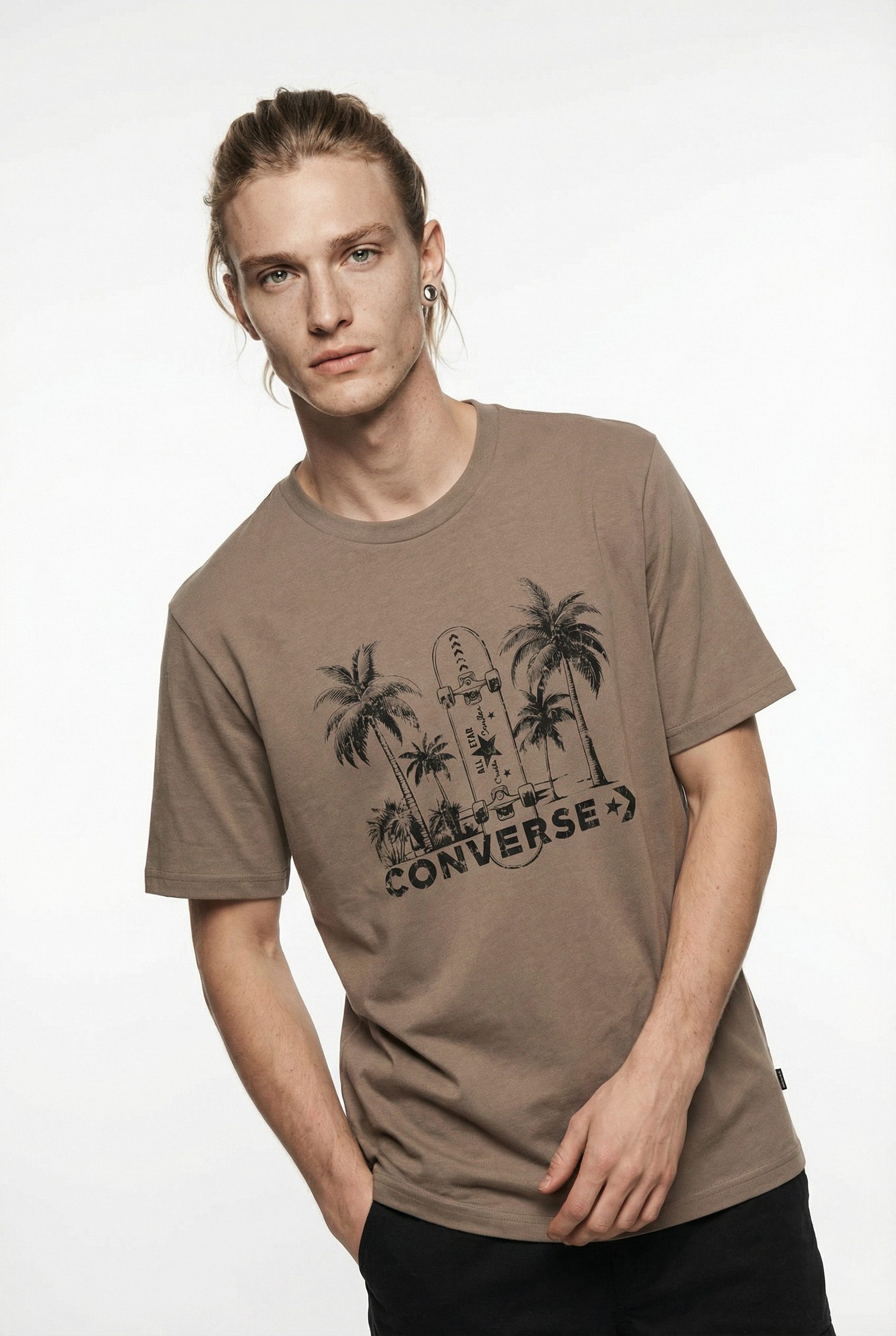 Converse T-Shirt Kurzarm, für Erwachsene, in den Größen S bis XXL, aus Baumwolle