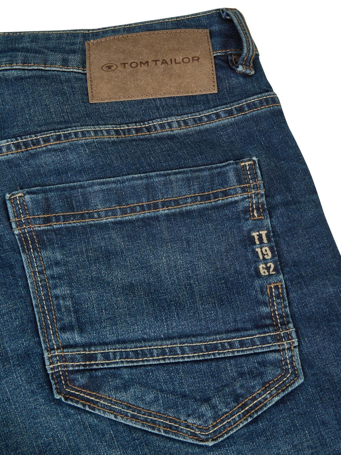 TOM TAILOR Straight-Jeans Herren Jeanshose Marvin Regular Fit Denim Hose mit Stretch