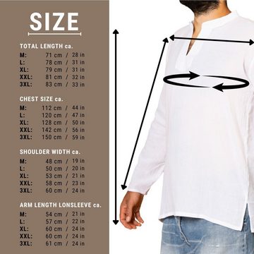 PANASIAM Kurzarmhemd oder Kurzarm Fischerhemd aus Baumwolle Herren dünnes Sommerhemd Fisherman Shirt angenehm leicht und bequem bis Gr. 3XL