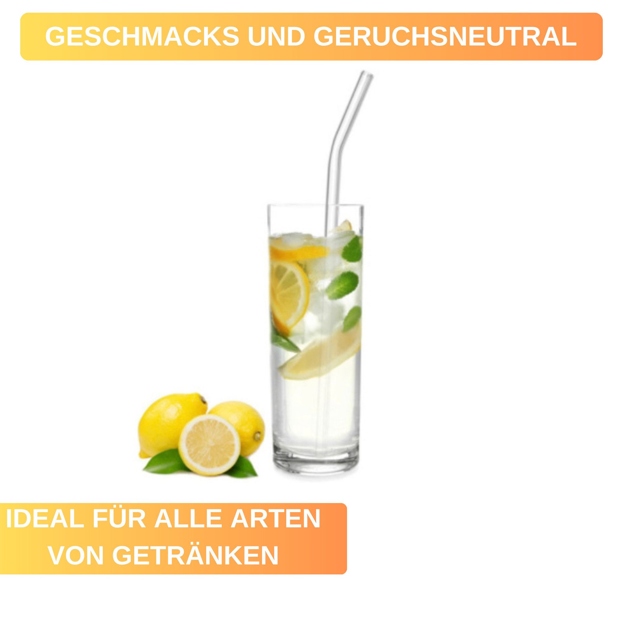 Thiru Trinkhalme - wiederverwendbar & umweltfreundlich - Reinigungsbürste inkl. (Sets), (6-tlg) – Bild 4 von 5