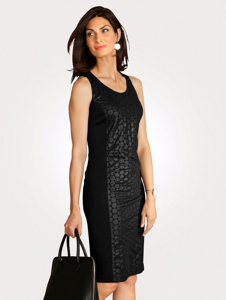 Mona Kleid aus Lederimitat in schwarz
