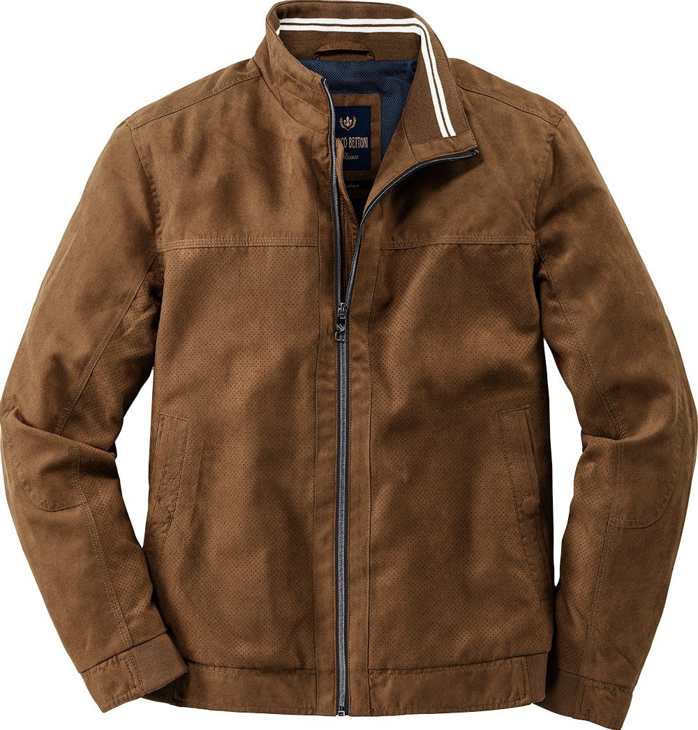 Franco Bettoni Lederimitatjacke anschmiegsame Velours-Qualität