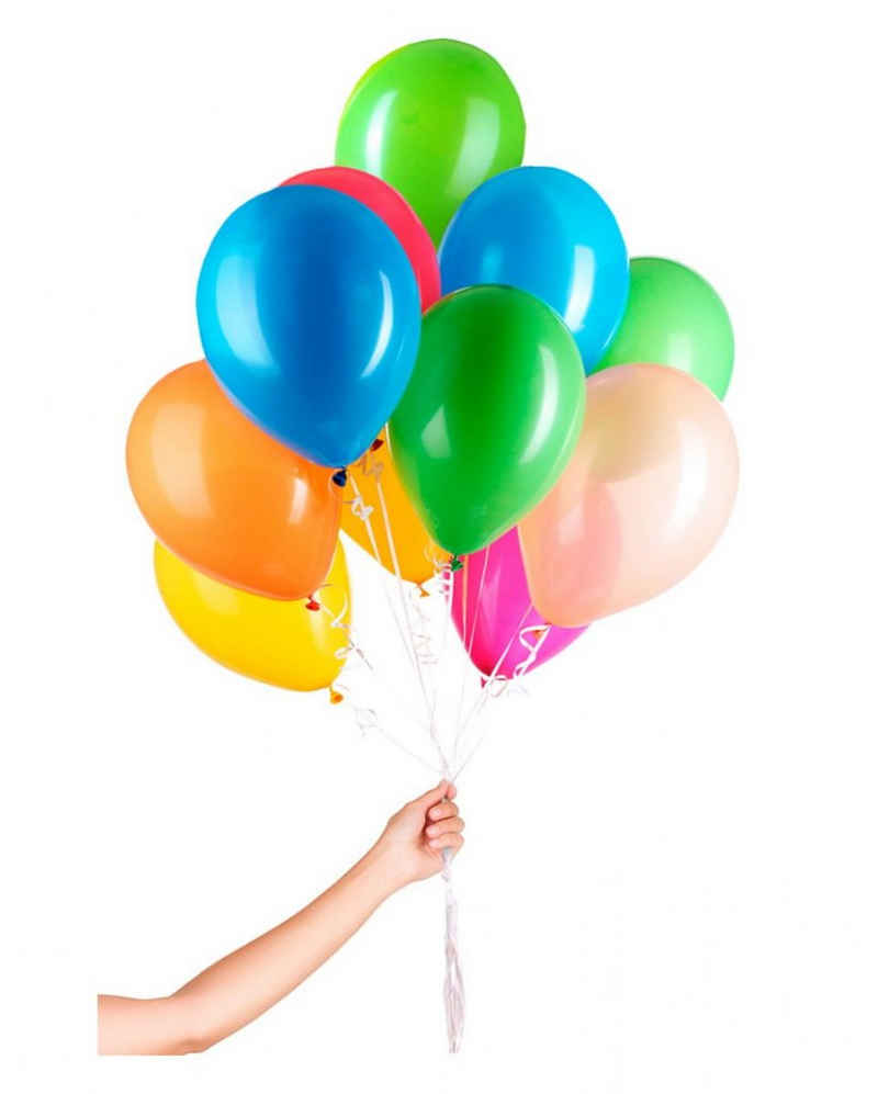 Horror-Shop Folienballon 30 Farbenfrohe Latex- Ballons zum Befüllen