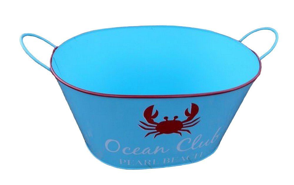 Deko-Impression Eiseimer Eiswanne Flaschenkühler Eis-Eimer Ocean Club Pearl Beach 40 cm türkis