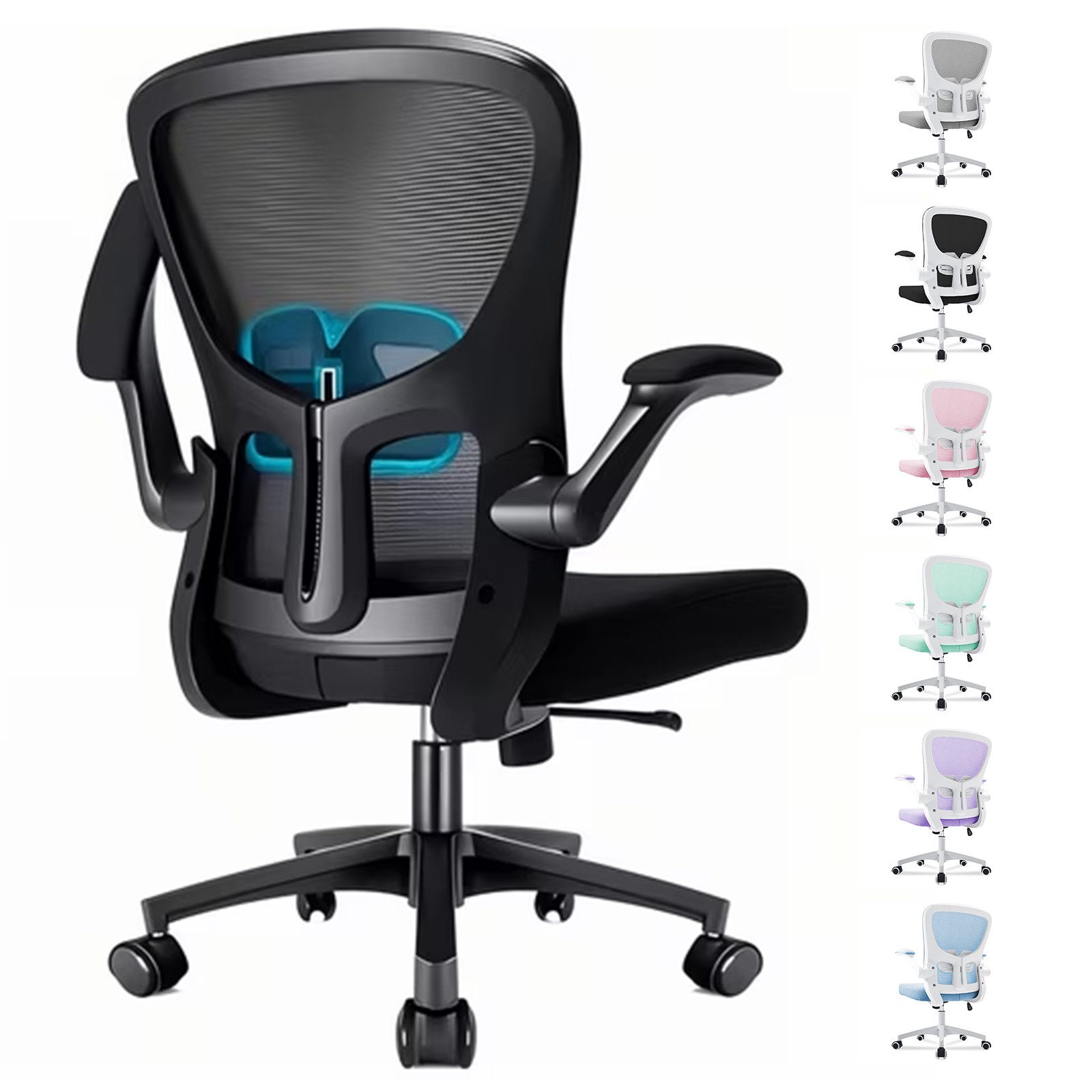 Bürostuhl Ergonomischer Bürostuhl,Schreibtischstuhl mit klappbaren Armlehnen