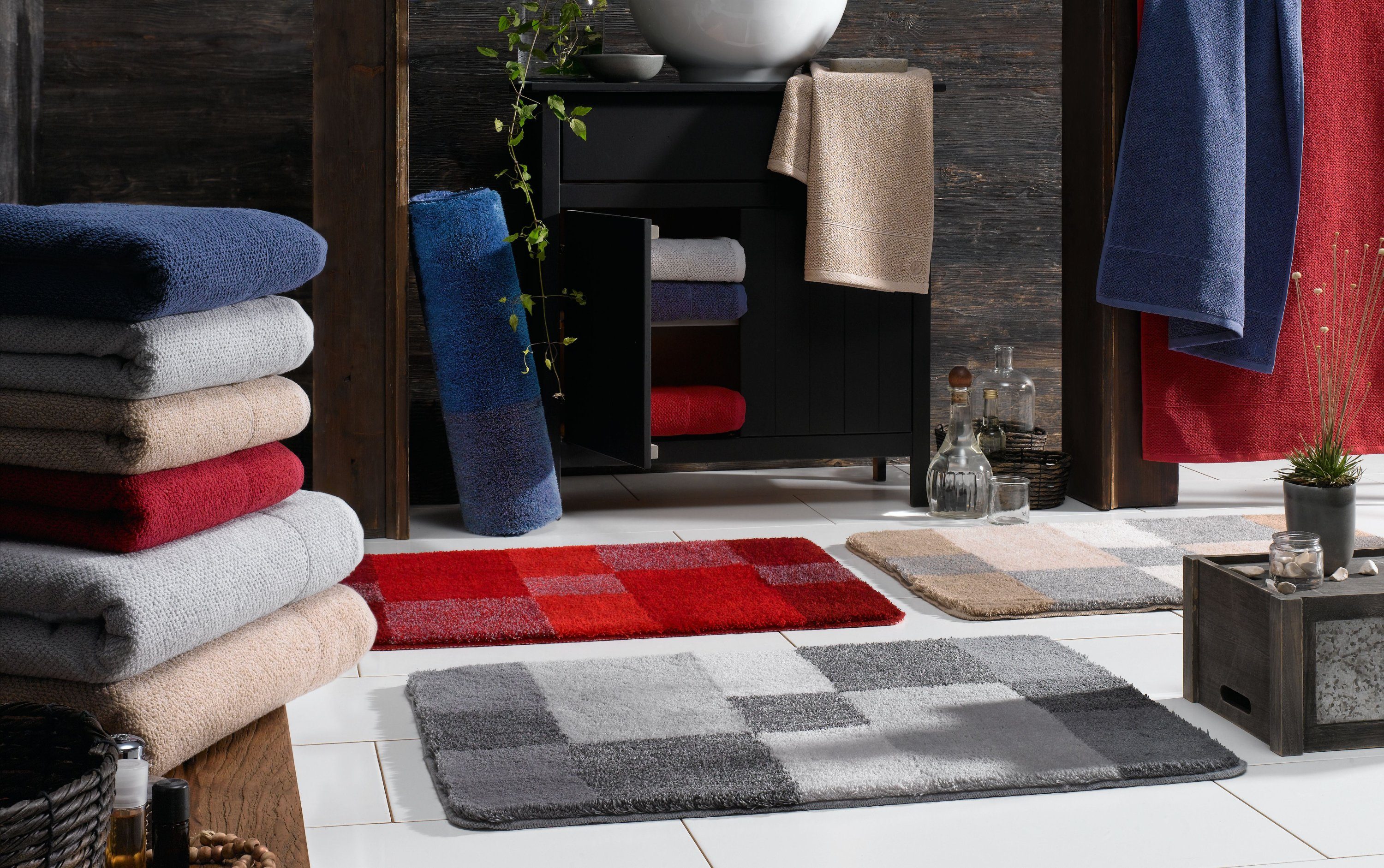 Kleine Wolke Badematte Kleine Wolke Badteppich JOANA LBH 120x70x2 cm rot Ba günstig online kaufen