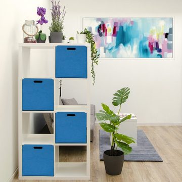 DuneDesign Aufbewahrungsbox Aufbewahrungsbox 2er Set Cube Filz Blau 33x38x33cm, 33x33x38 cm Box Blau