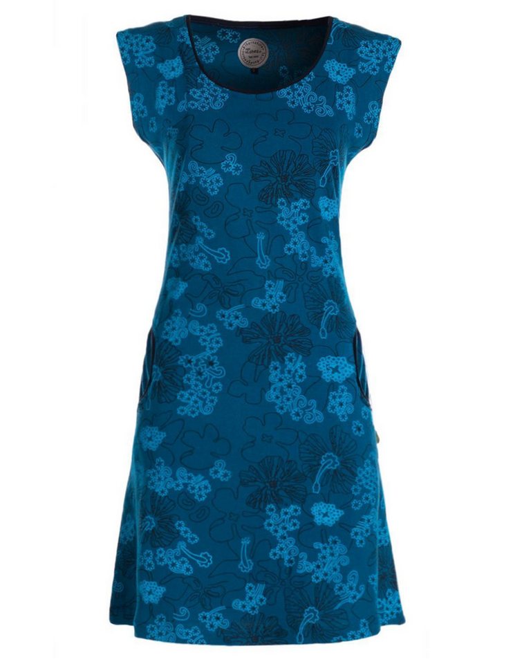 Vishes Tunikakleid Kurzarm Damen Sommer-Kleid Longshirt-Kleid Tunika-Kleid Mini-Kleid Hippie, Boho, Goa Style