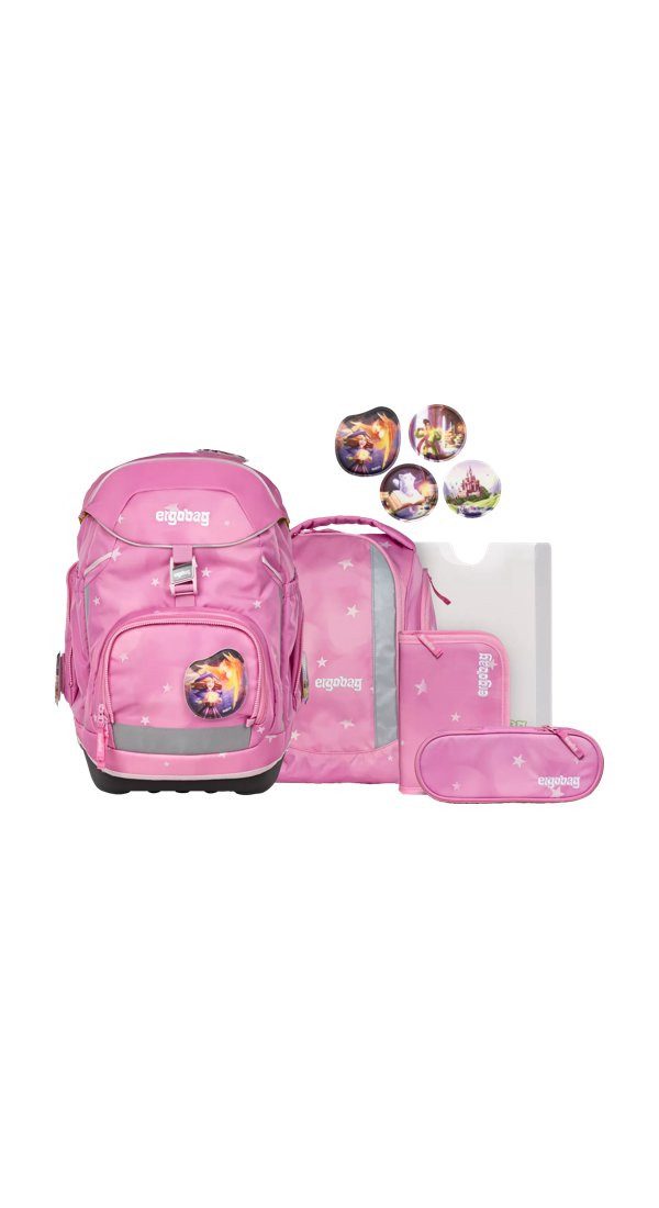 ergobag Schulranzen pack Set (6-tlg., 6-teiliges Set), größenverstellbares Rückensystem