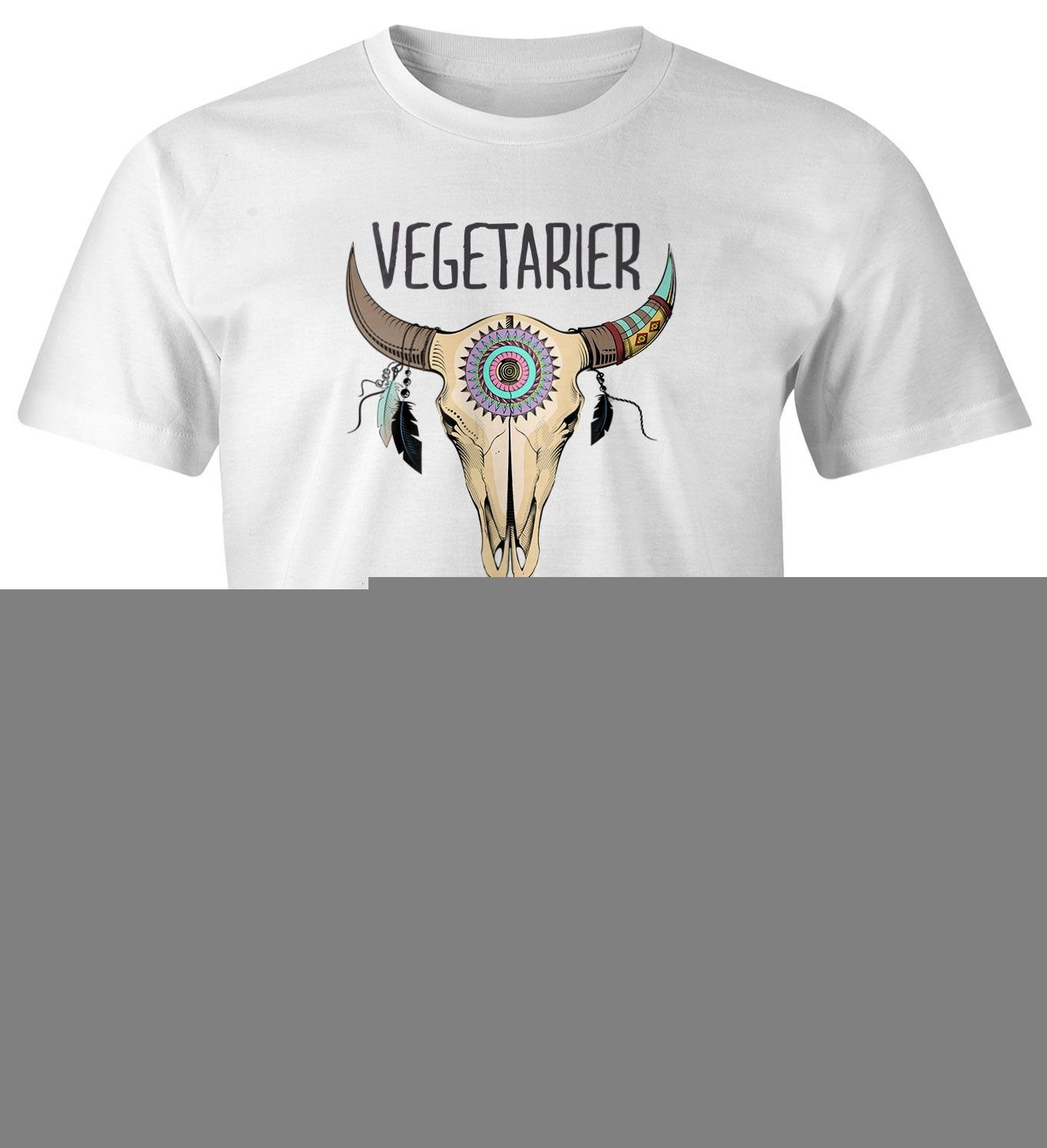 MoonWorks Print-Shirt Herren T-Shirt Vegetarier / günstig online kaufen