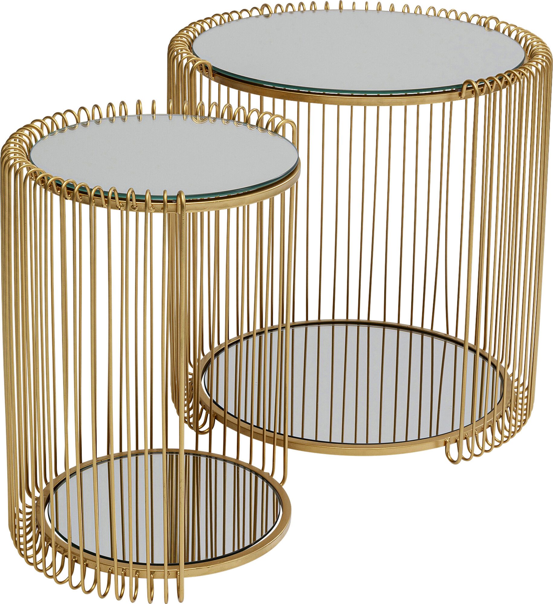 Beistelltisch Beistelltisch Wire Double Brass (2/Set)