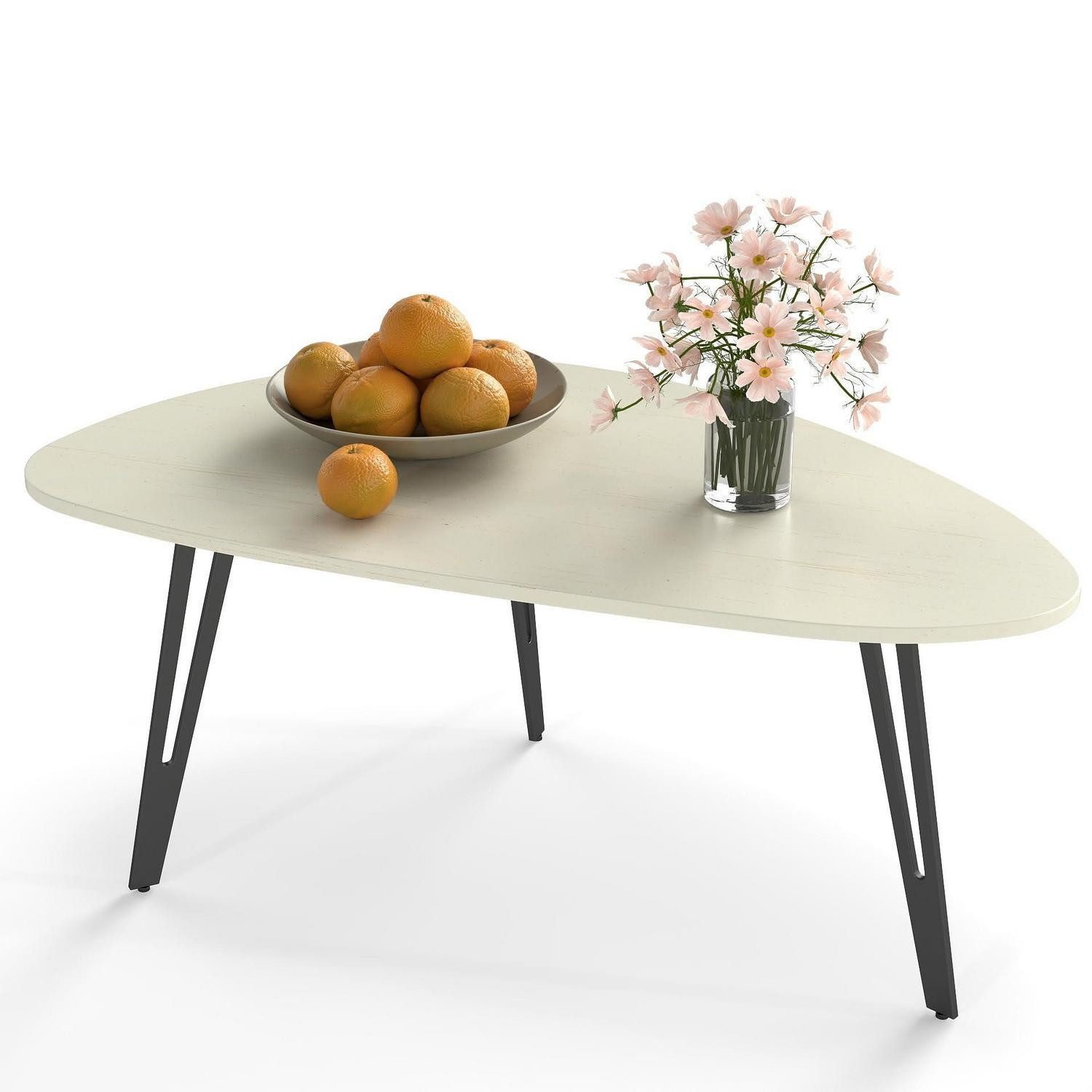 LuxusKollektion Couchtisch Couchtisch Oval Weiß (1-St)