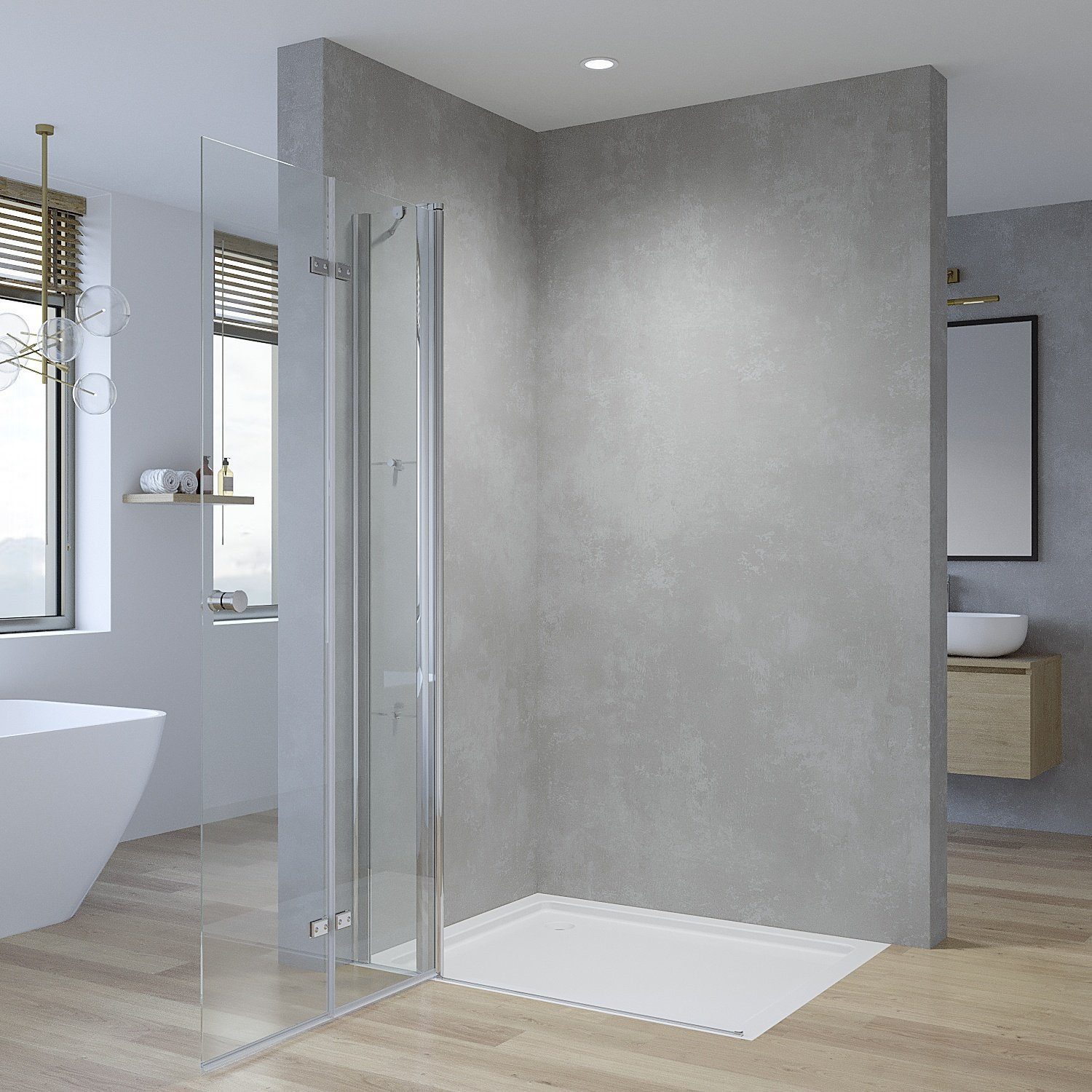 AQUALAVOS Walk-in-Dusche Duschabtrennung Falttür Walk In günstig online kaufen