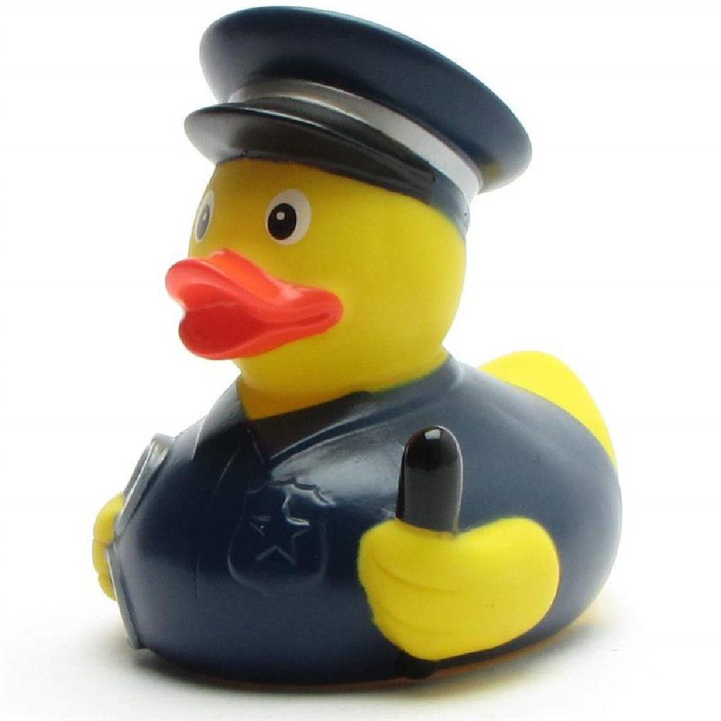 Duckshop Badespielzeug Badeente Polizist - Quietscheente | Badewannenspielzeug