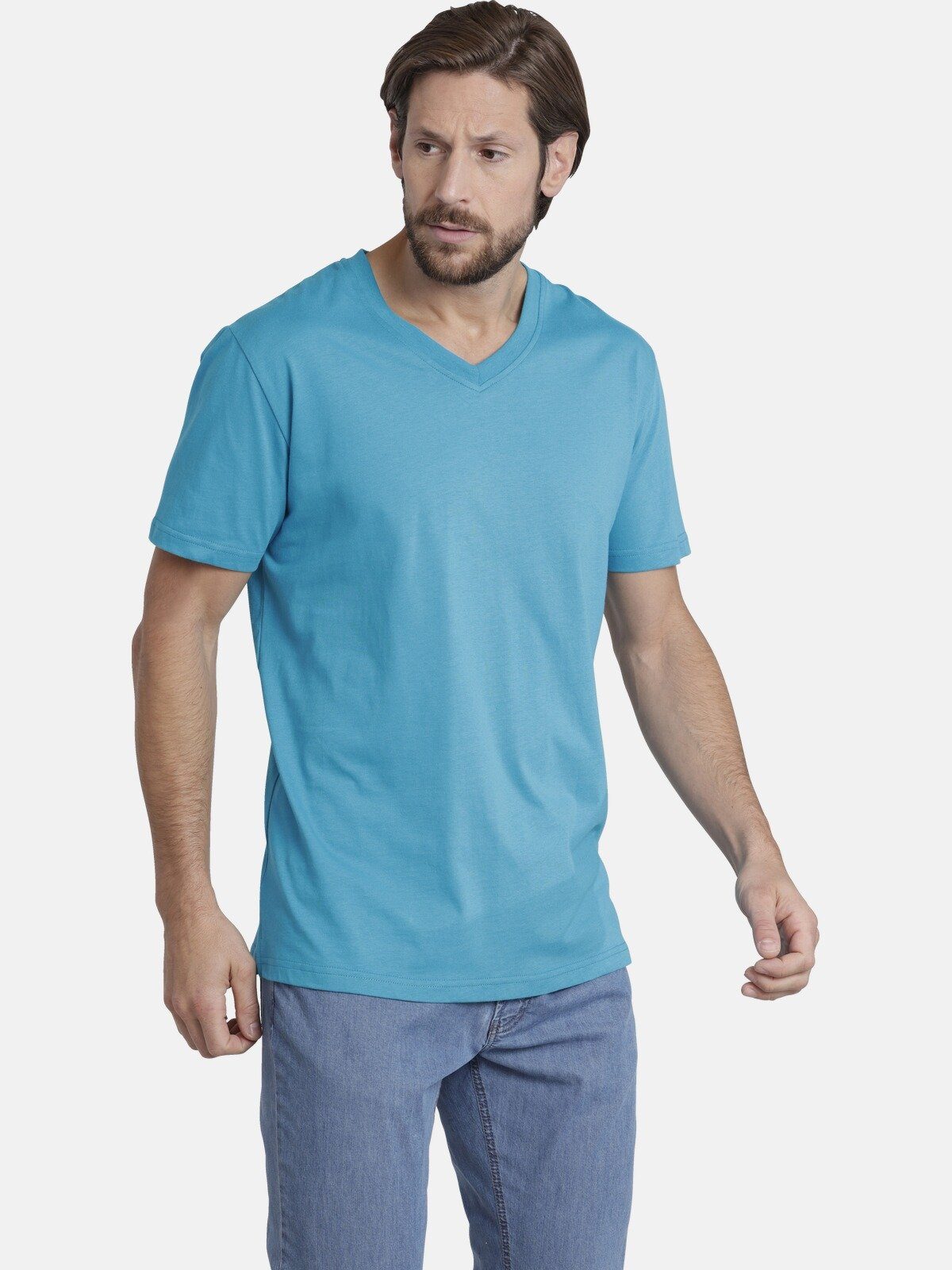 Jan Vanderstorm T-Shirt OSMO legere Passform (2er-Pack) blau