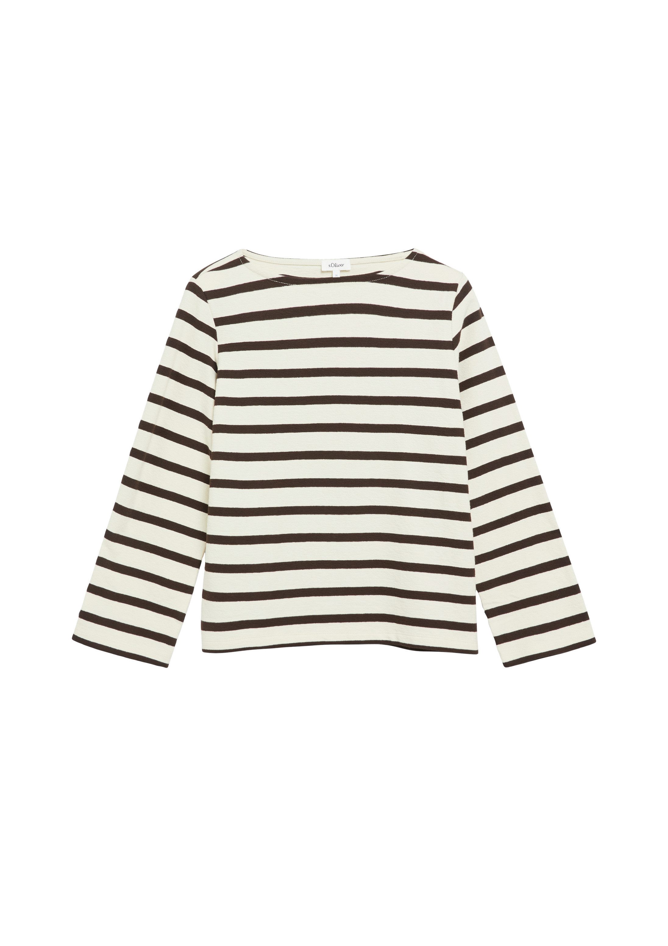 s.Oliver Sweatshirt Sweatshirt Leichtes Sweatshirt mit Streifen – Bild 2 von 5