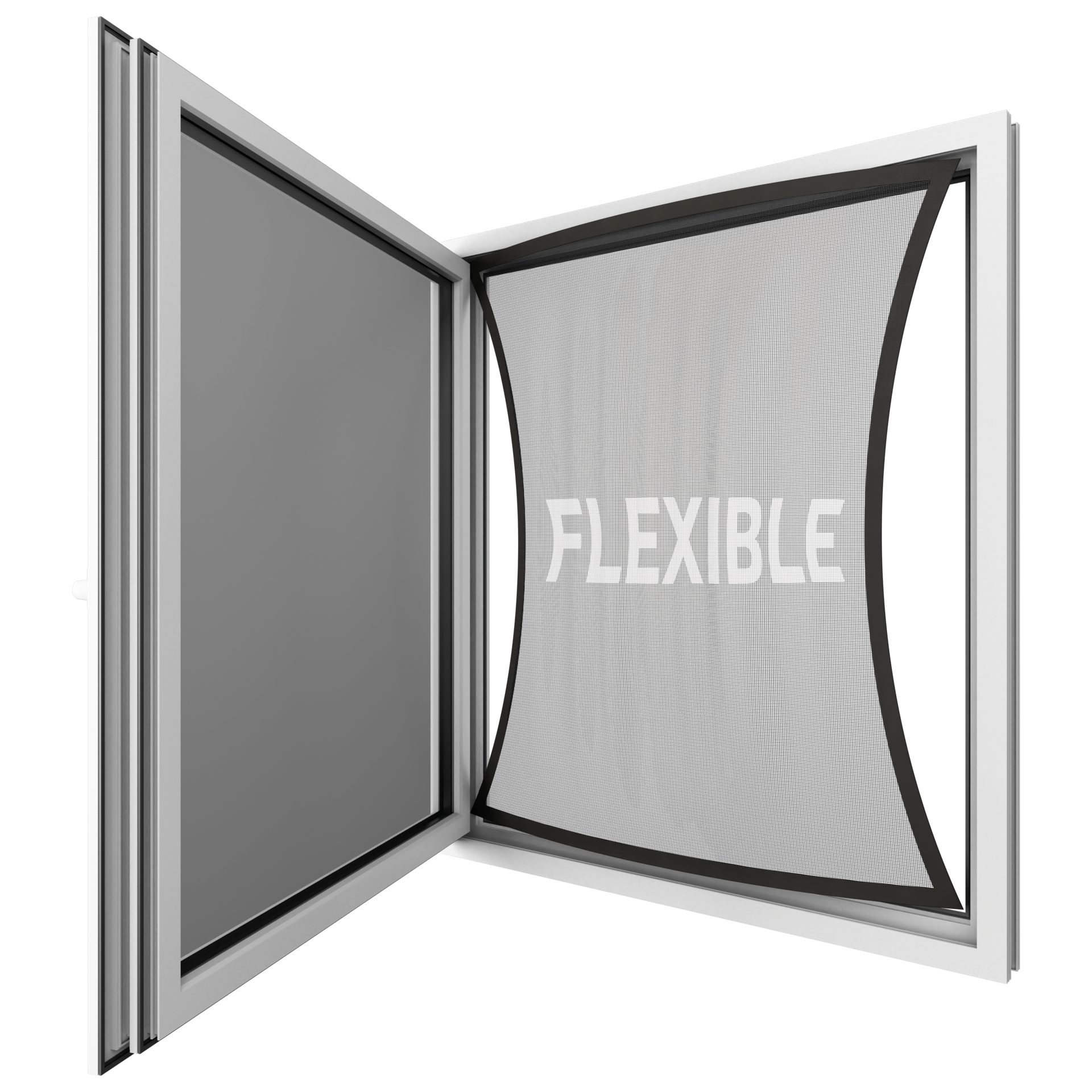 SCHELLENBERG Insektenschutz-Fensterrahmen ohne bohren, Fliegengitter-Pop-up-Fenster, flexibel, (1-St), zum Einspannen, 100 x 120 cm, anthrazit