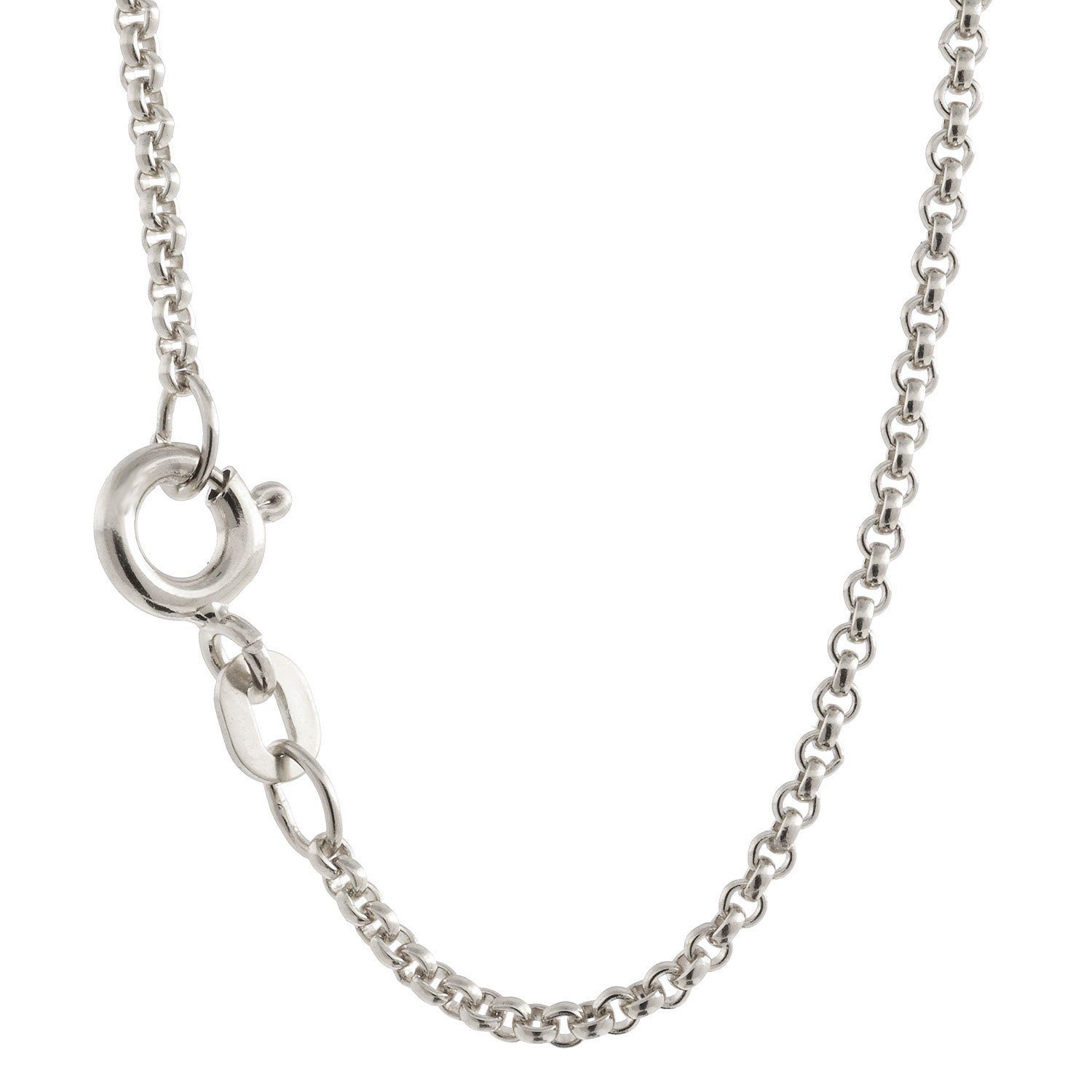 HOPLO Silberkette Silberkette Erbskette Länge 40cm - Breite 1,5mm - 925 Silber, Made in Germany