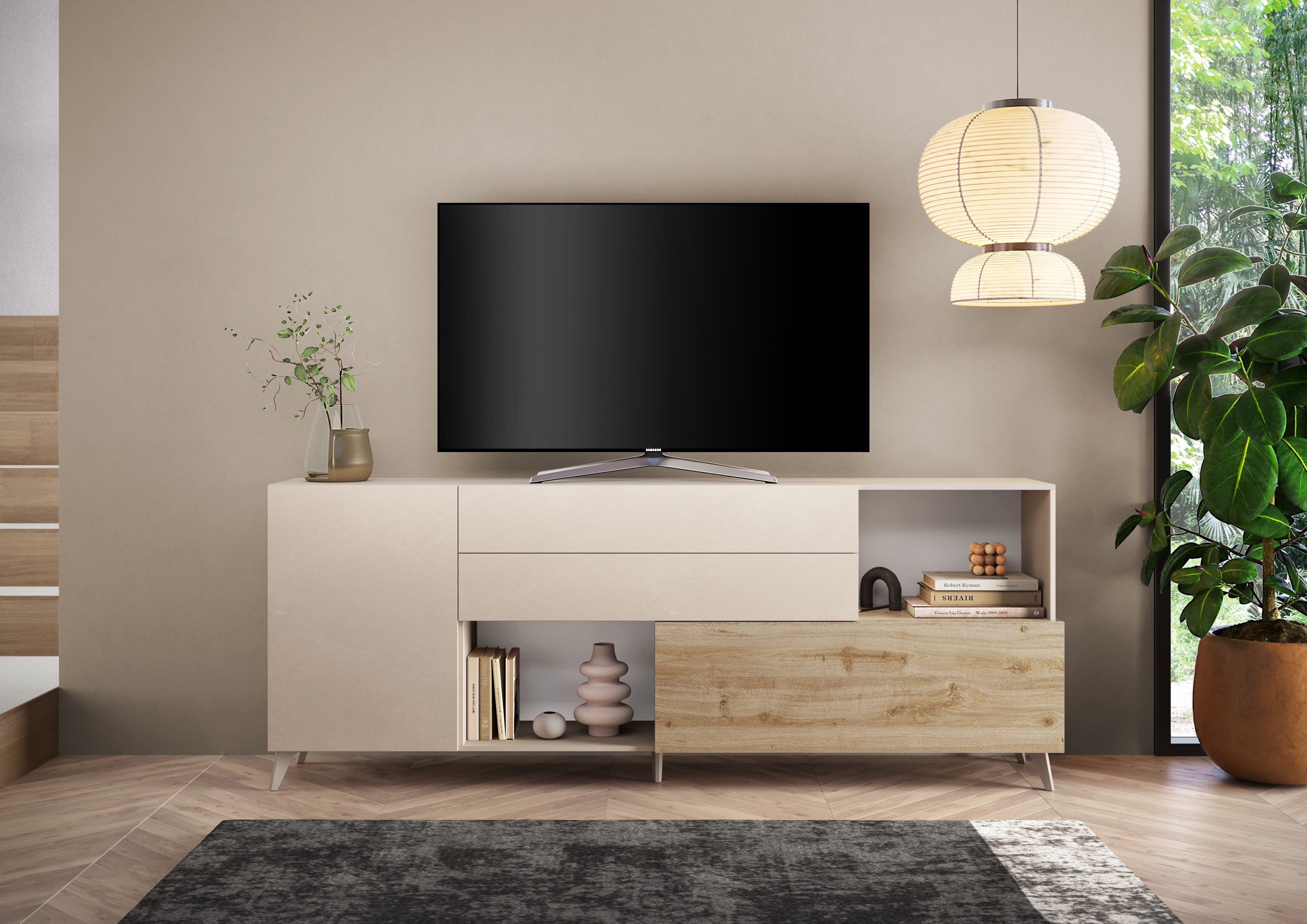 INOSIGN Sideboard "Monaco in Breite 241 cm, Anrichte mit Tür, Klappe und 2 günstig online kaufen
