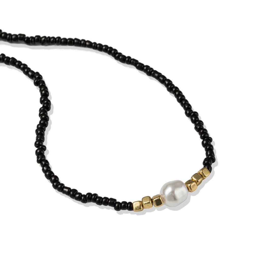 Firetti Collier Schmuck Geschenk Kupfer Halsschmuck Halskette, Made in Germany - mit Glasstein - mit Perle (synth)