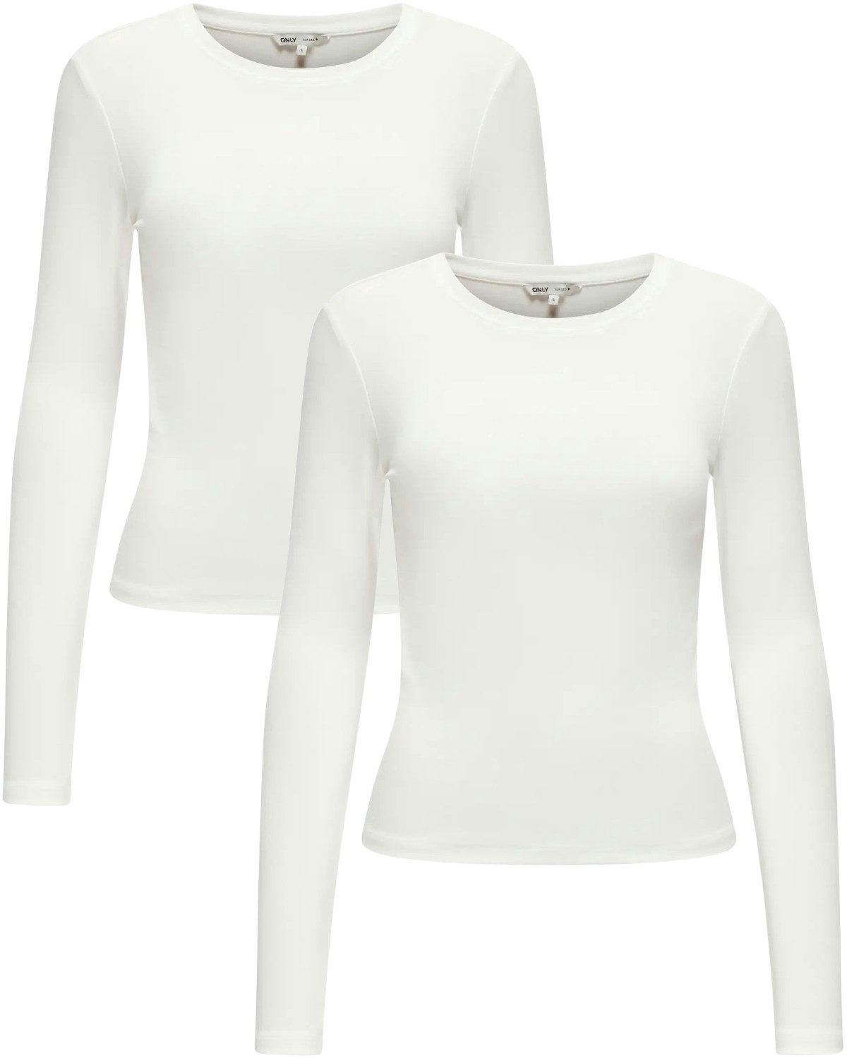 ONLY Langarmshirt (Spar Set, 2er-Pack) schlichtes Basic Shirt in Unifarben günstig online kaufen
