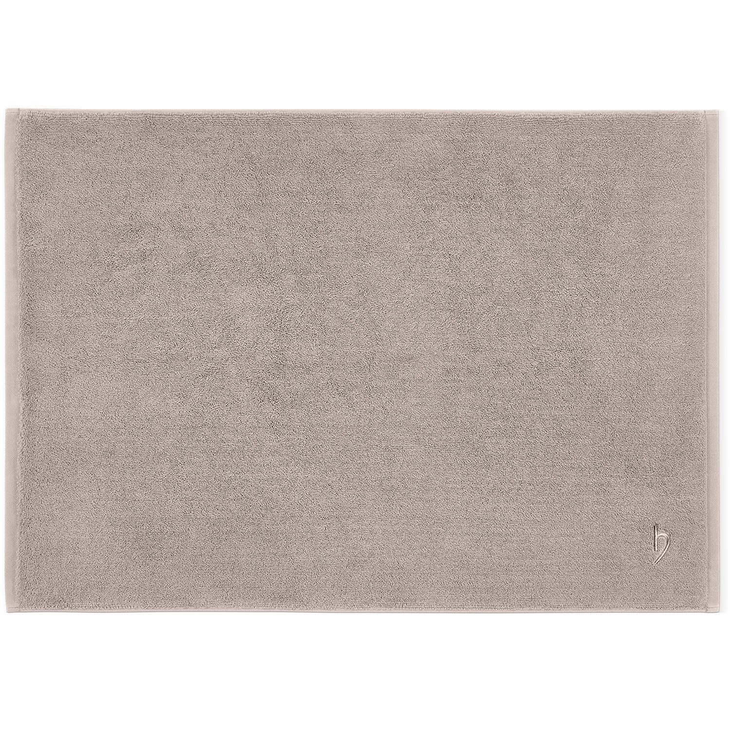 herzbach home Badematte Pura 60x90 cm, Baumwolle, Rechteckig, 1200g/m², Premium-Qualität, 100% Baumwolle, mit Logo Stickerei