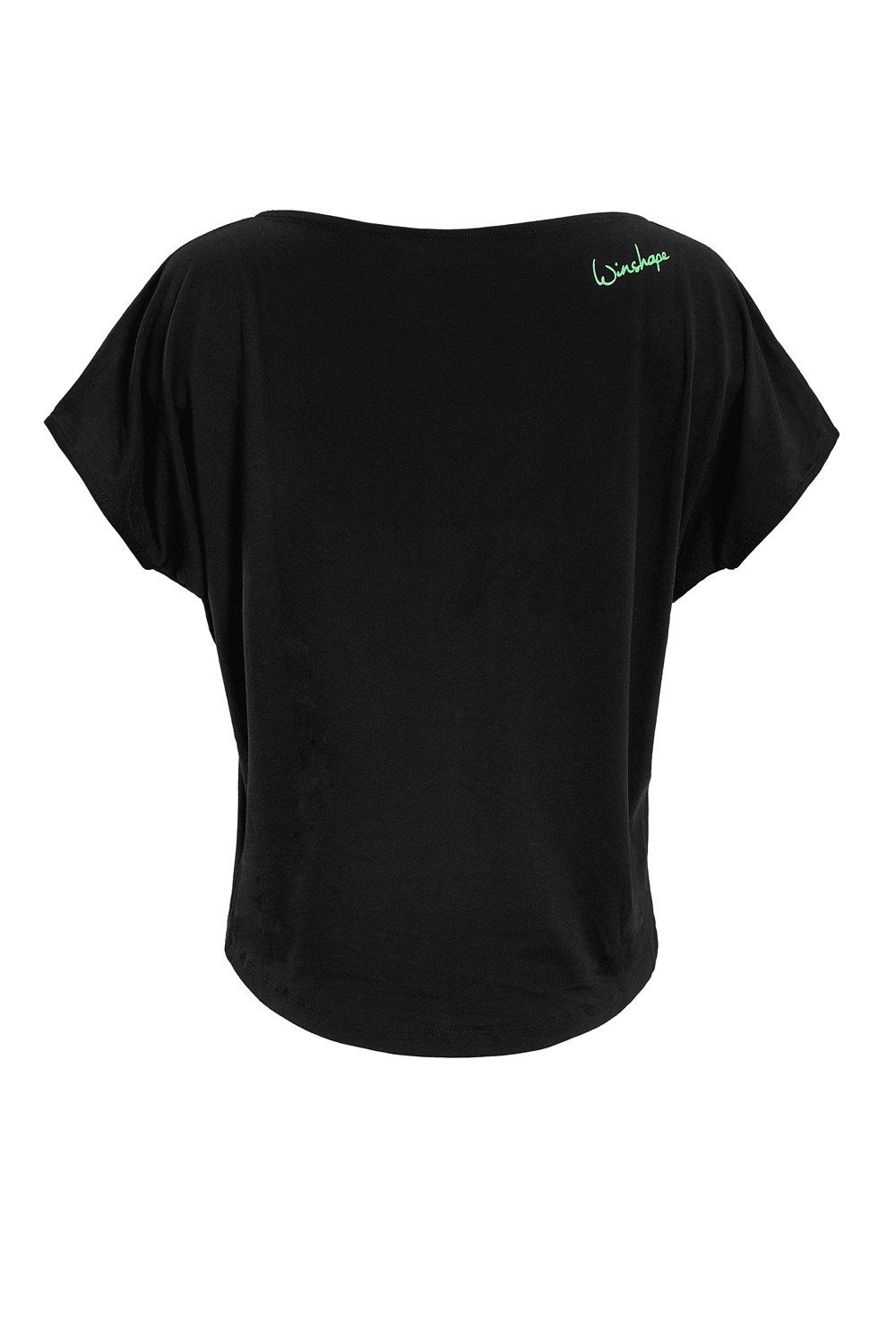 Winshape Oversize-Shirt MCT002 Neon grünem Glitzer-Aufdruck leicht mit ultra