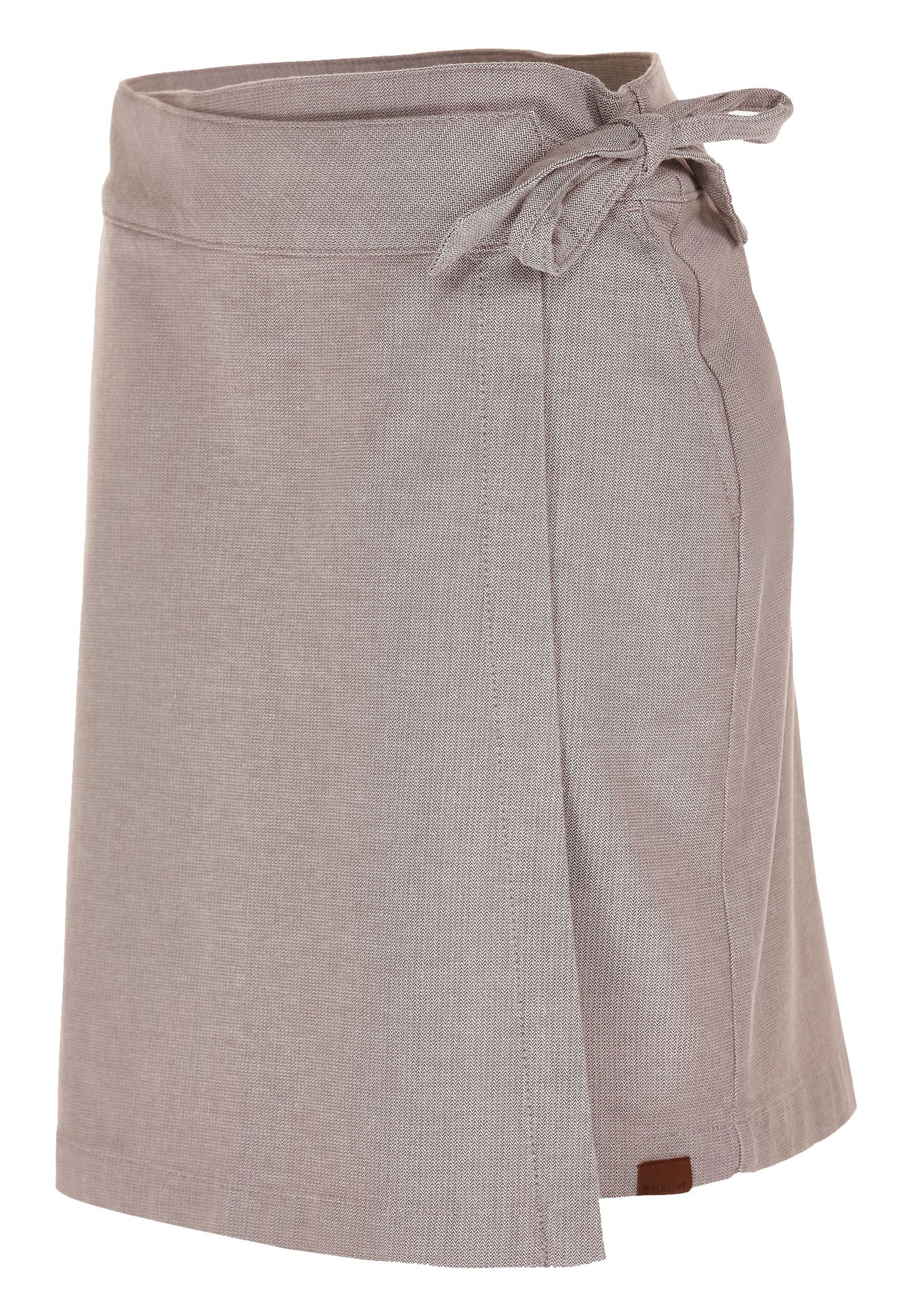 Dauerschleife mit Sommerrock Taschen - Elkline khaki white kurzer Rock