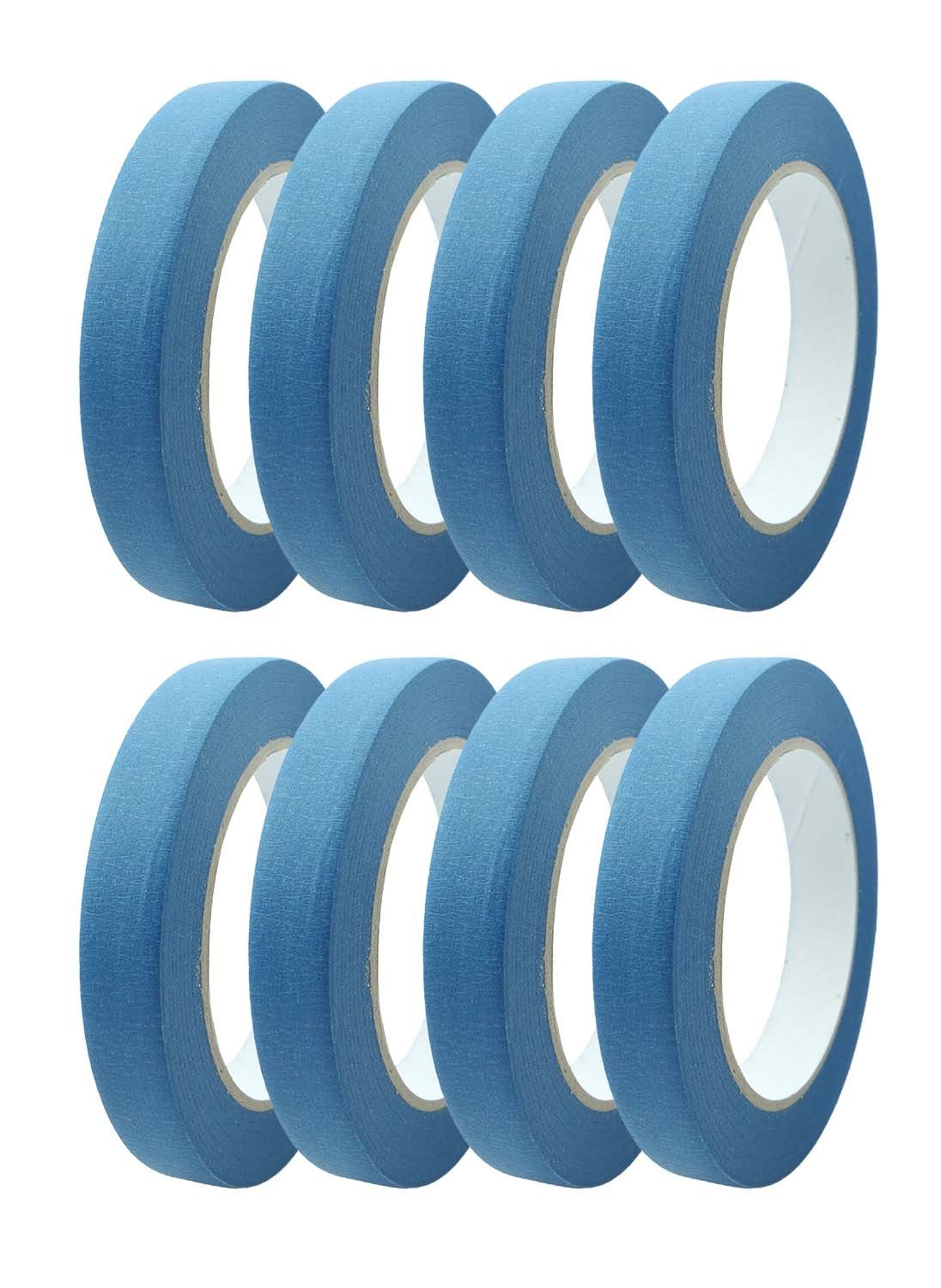 varivendo Kreppband 8 Rollen Pro Mask blau Feinkreppband 18mm x 50m (Rollen, 8-St., Pro Mask blau Feinkreppband) Kreppband malerklebeband malerkrepp